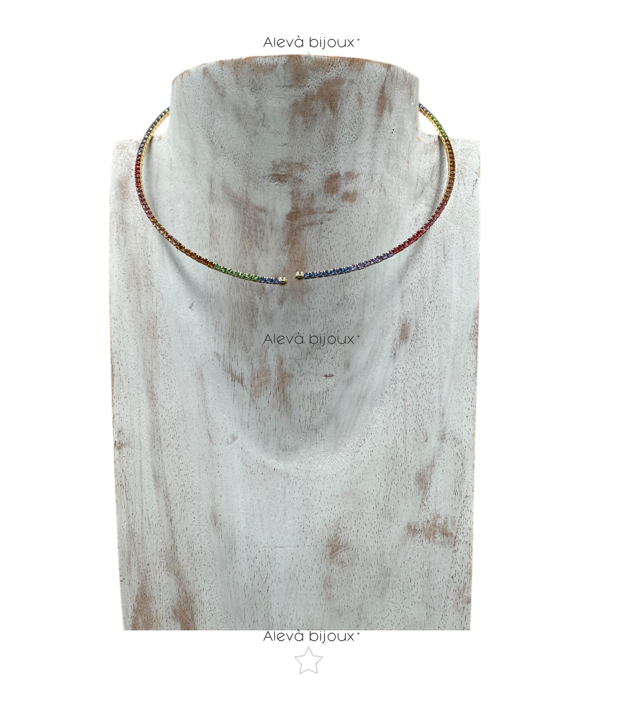 Alevá Bijoux FAB Rainbow Halsreif Collarino bunt