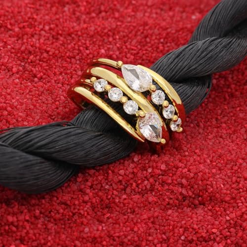 trendor 28520 Zirkoniaring Damenring Silber Gr. 54 vergoldet