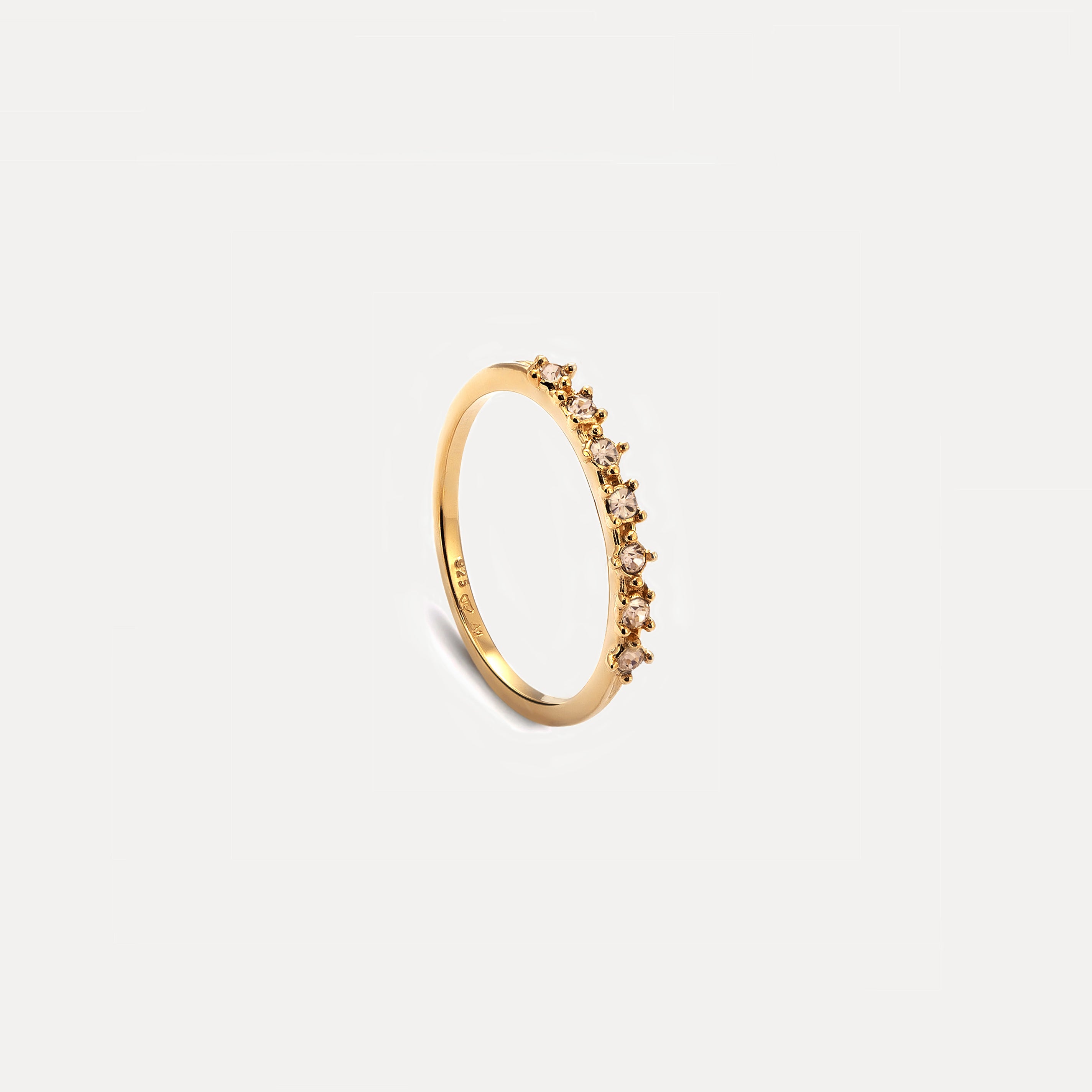 Stilnest Color Delight Ring Kristall gelb Gold Vermeil 52