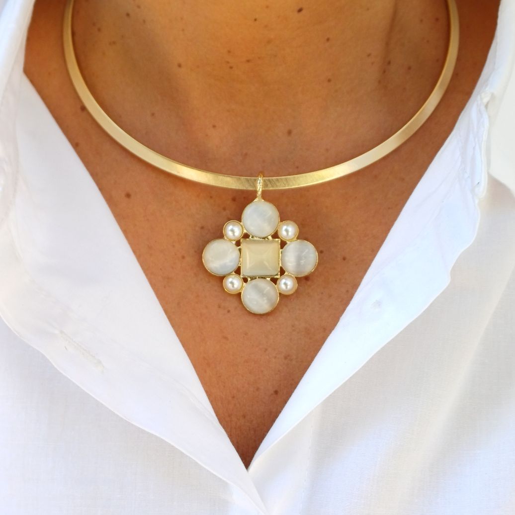 Alevá Bijoux Ramona Anhänger Gold 3,8 cm