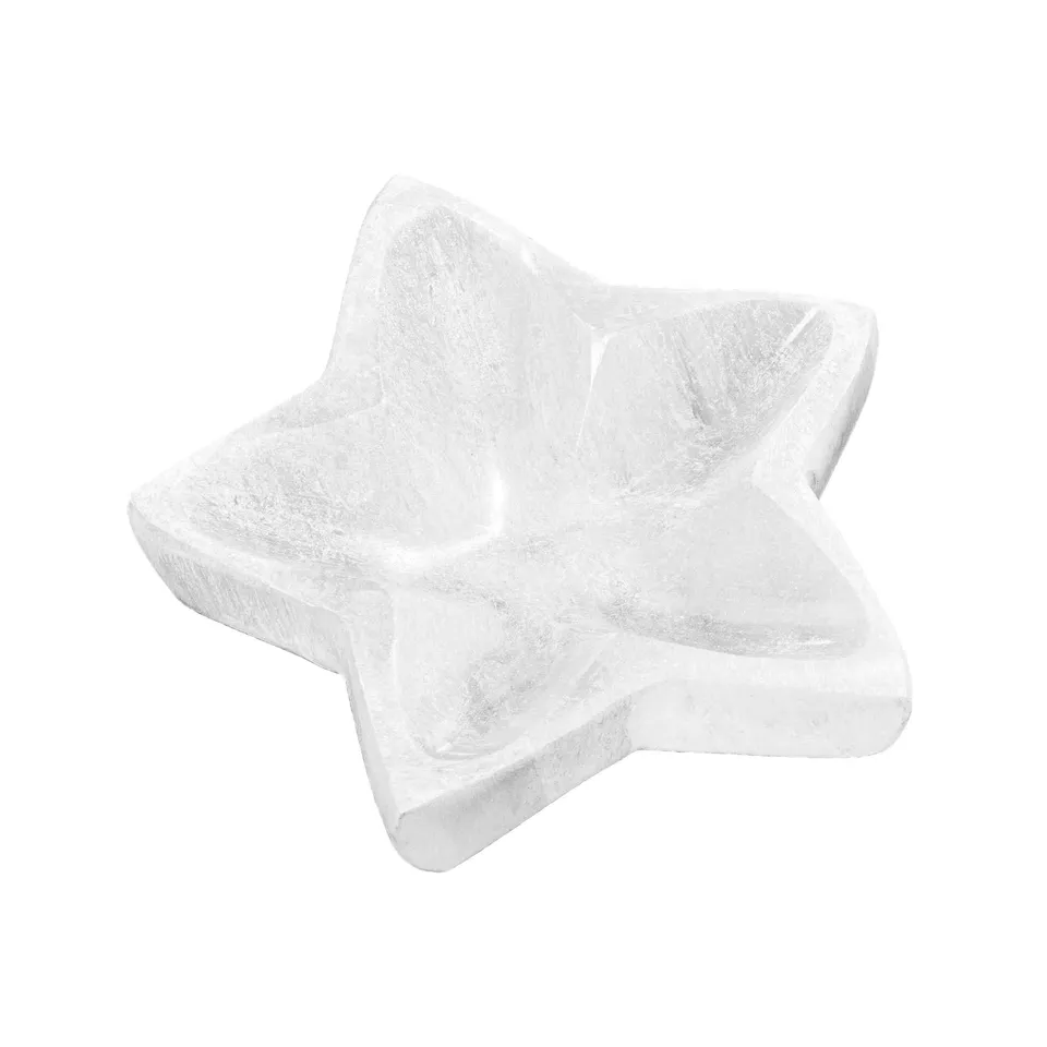 NKlaus Healing Crystals Selenit Sternschale 9 cm Handarbeit