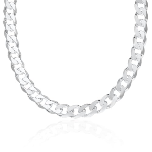 JEWLIX Panzerketten Silberkette 925 Herren 9,5 mm 50 cm