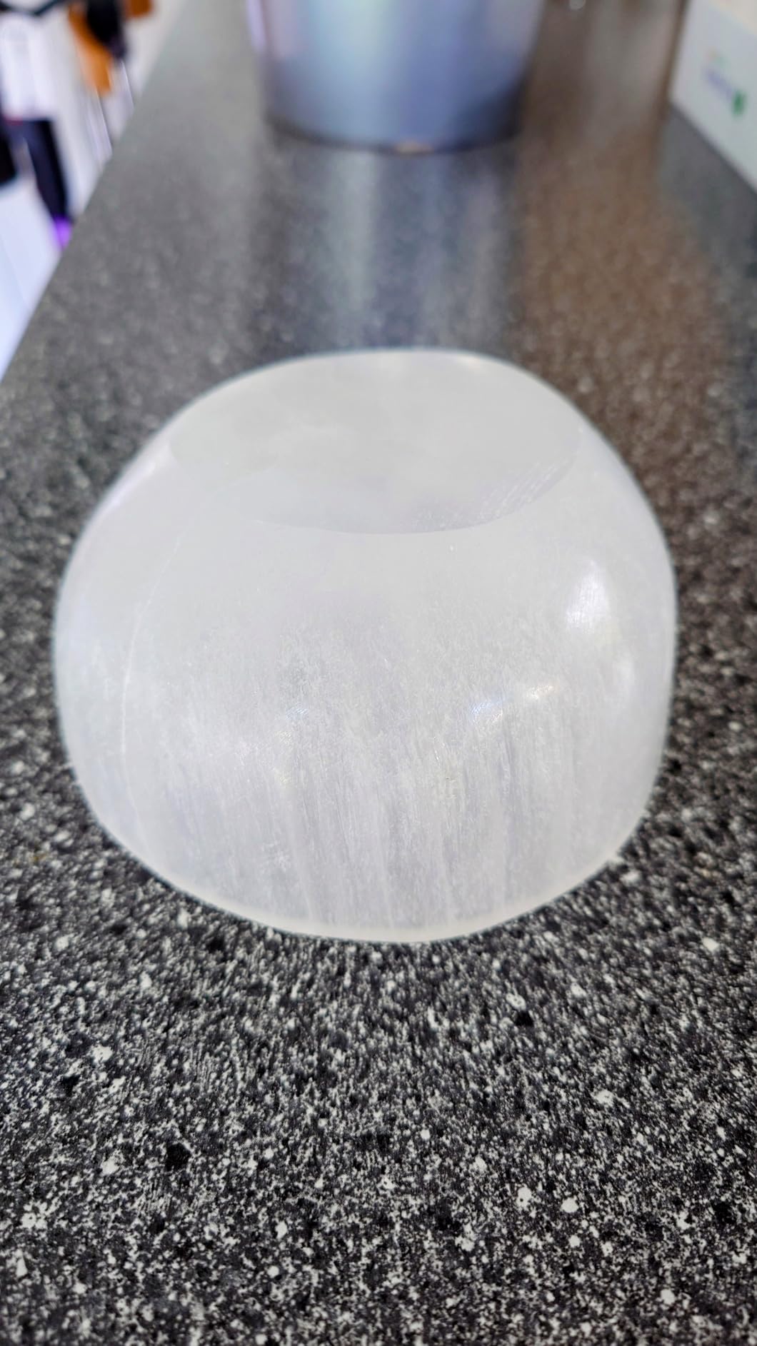 NKlaus Selenit-Schale rund 12x7 cm poliert