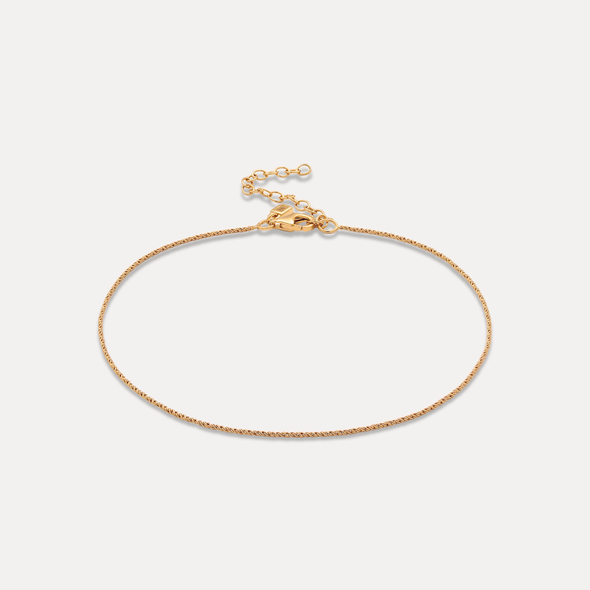 Stilnest Spiral Dainty Chain Fußkette Vermeil