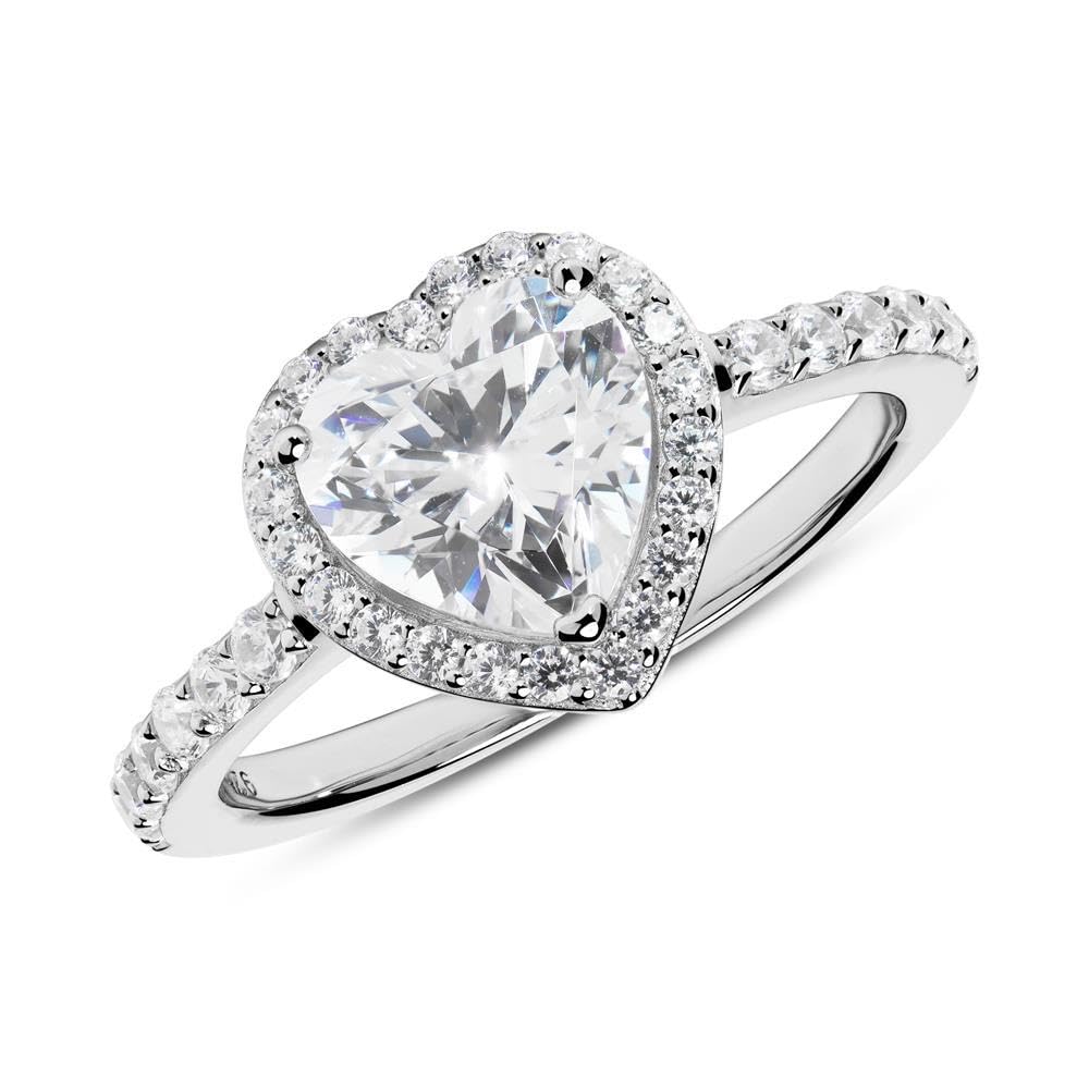 JEWLIX Herzring Silber Gr.56mm Zirkonia Sterlingsilber