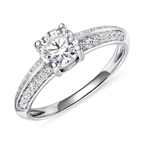 JEWLIX Damenring 925 Silber Größe 56 Zirkonia