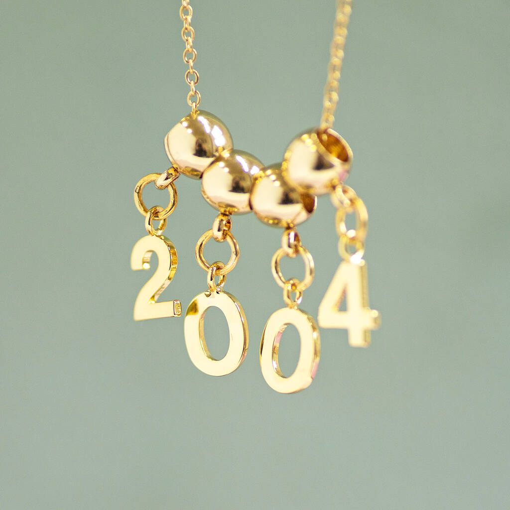 Joy by Corrine Smith Datum Halskette Gold Zahlen 40-45 cm