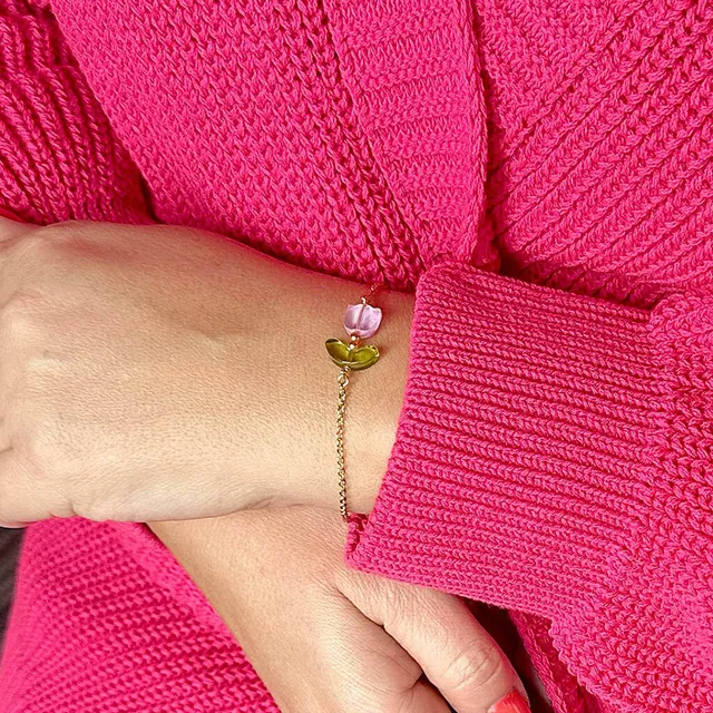 Joy by Corrine Smith Glass Tulip Armband Gold Tulpe