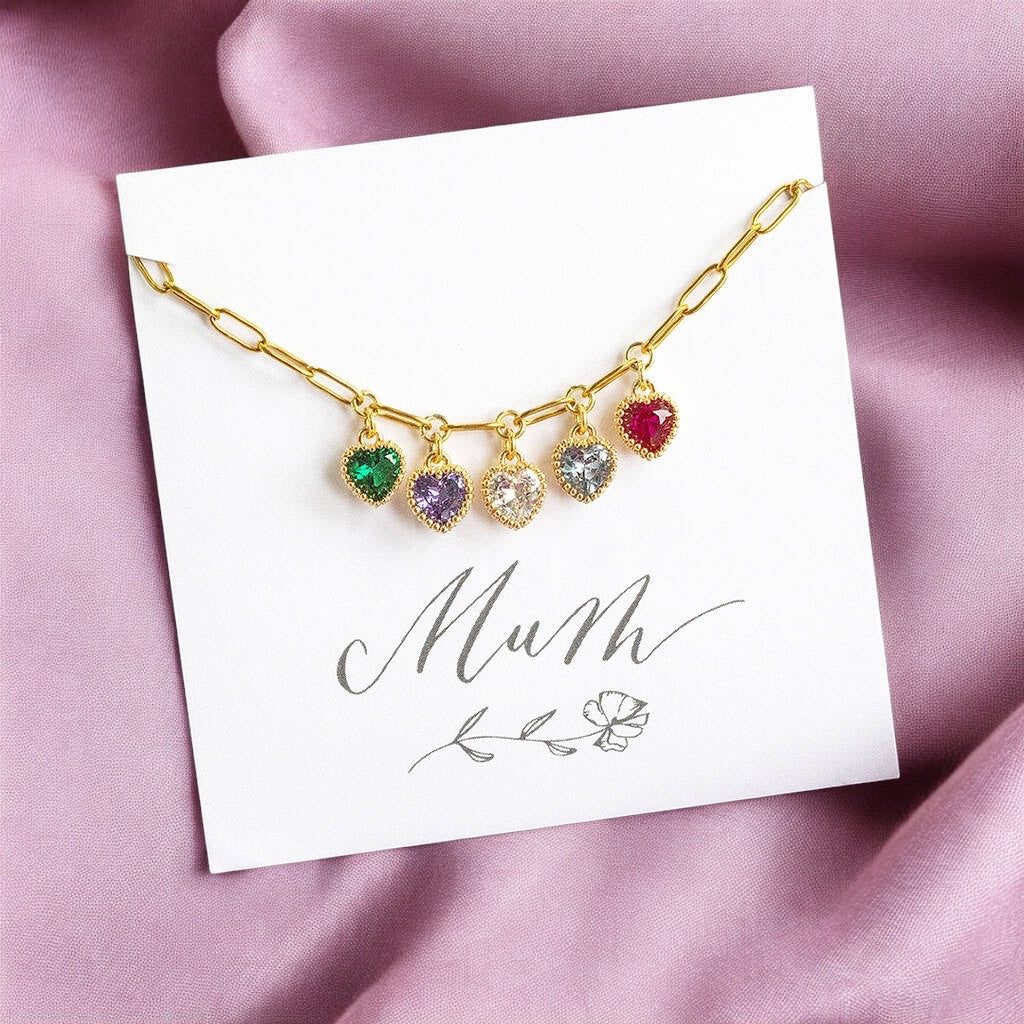 Joy by Corrine Smith Family Hearts Armband Geburtsstein Gold