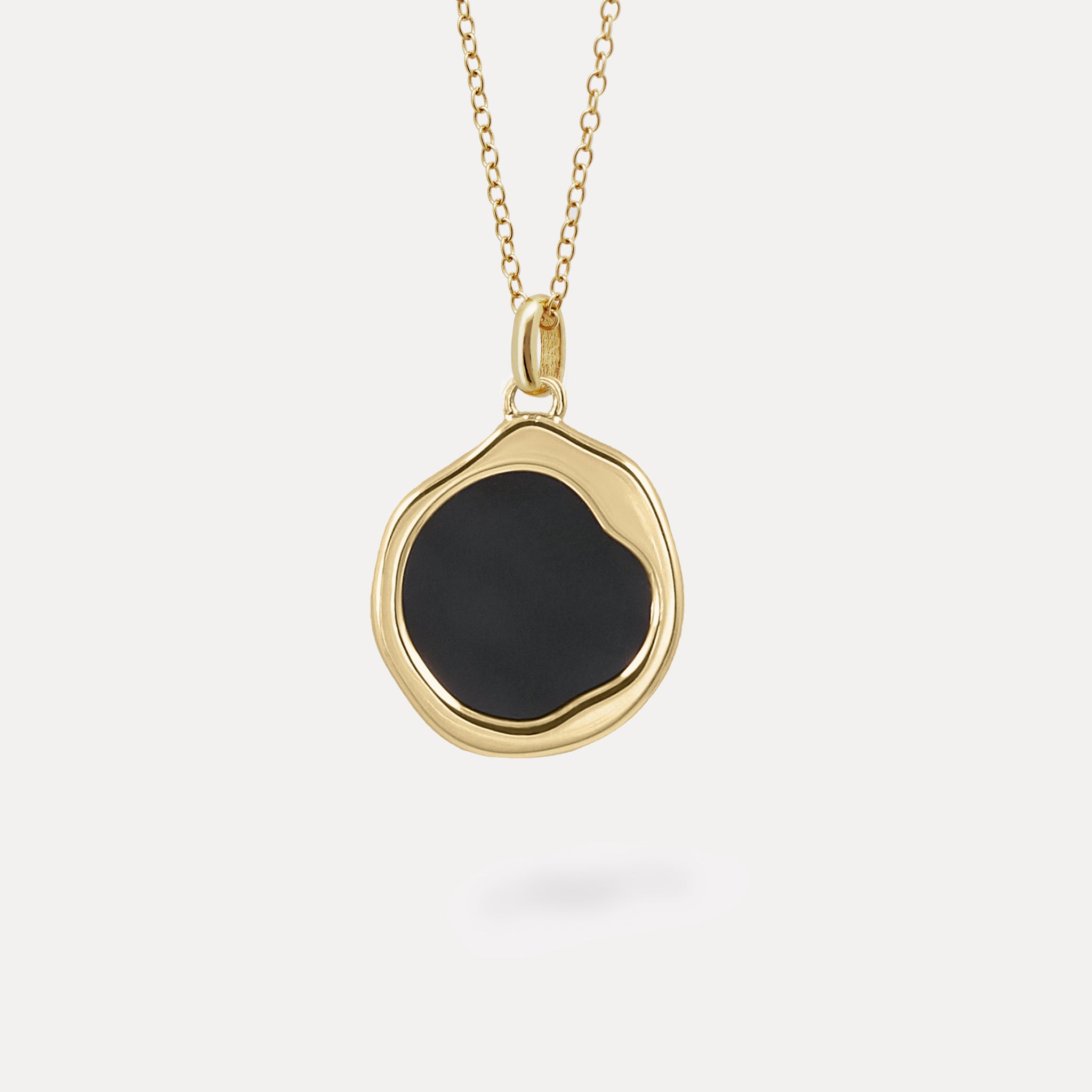 Stilnest Onyx Organic Halskette 585 Gold 45 cm