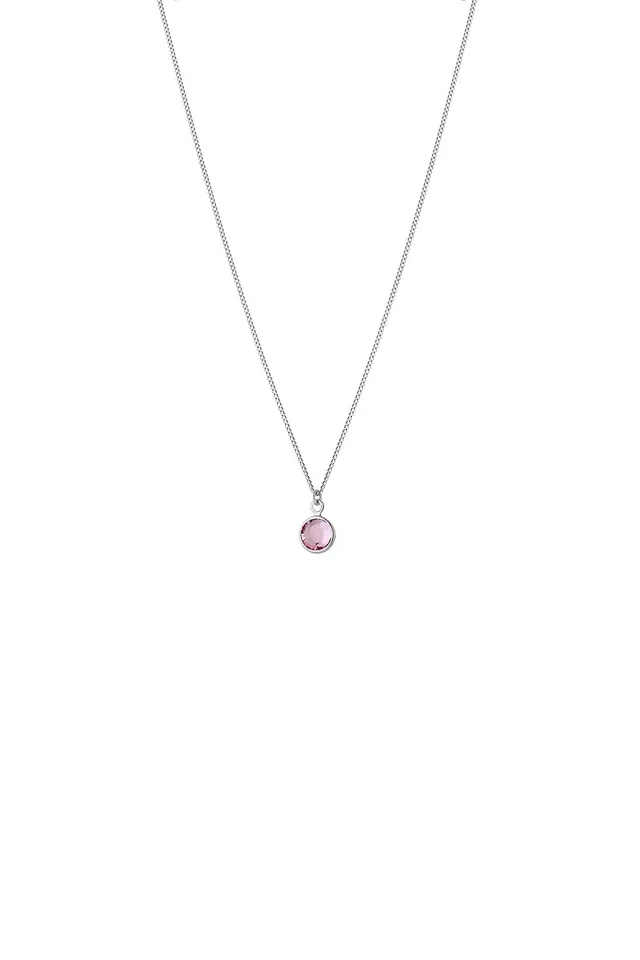 Joy June Birthstone Halskette Silber Hell-Amethyst