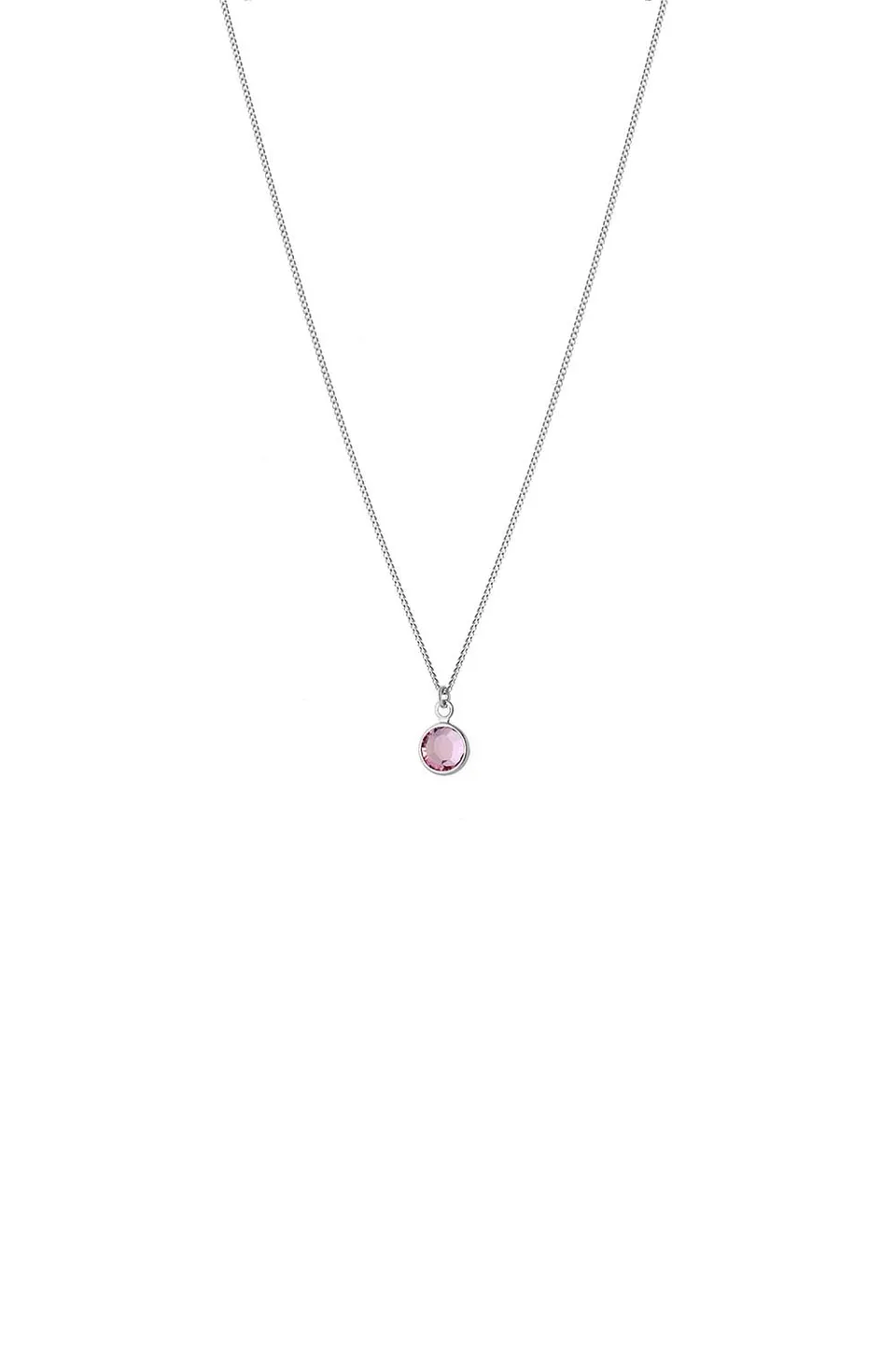 Joy June Birthstone Halskette Silber Hell-Amethyst