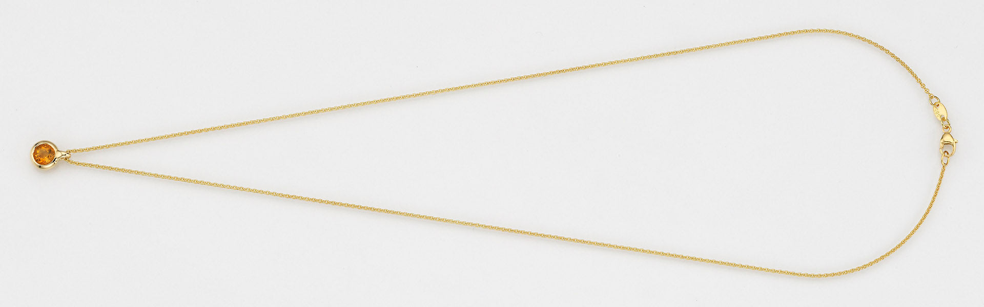 Eugen Rühle Anhänger Citrin 5mm Gelbgold Anhänger 585 GG
