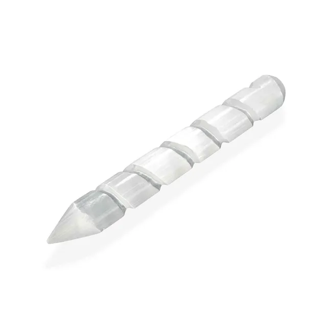 NKlaus Healing Crystals Selenit Spiral-Massagestab 15cm 1 Stück