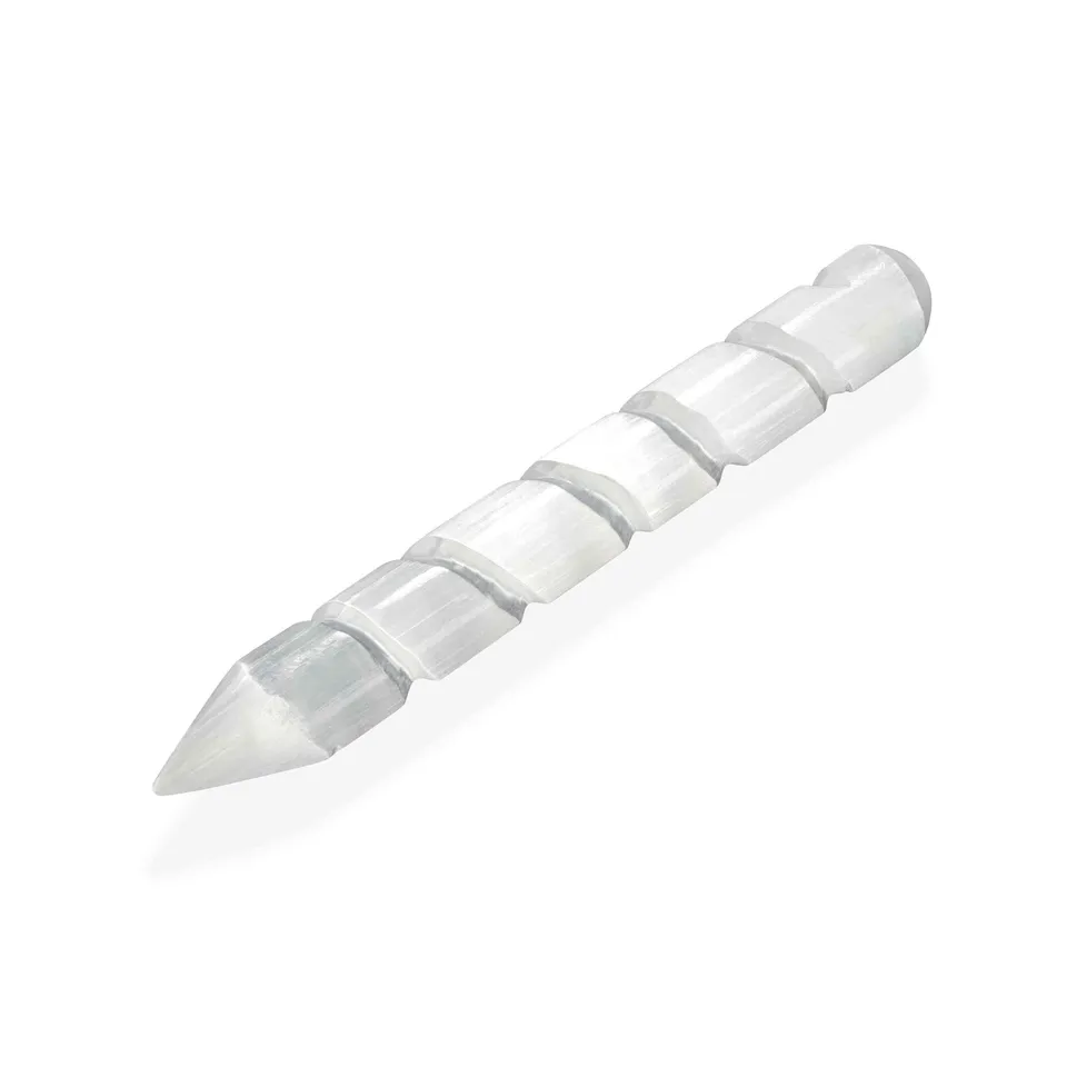 NKlaus Healing Crystals Selenit Spiral-Massagestab 15cm 1 Stück