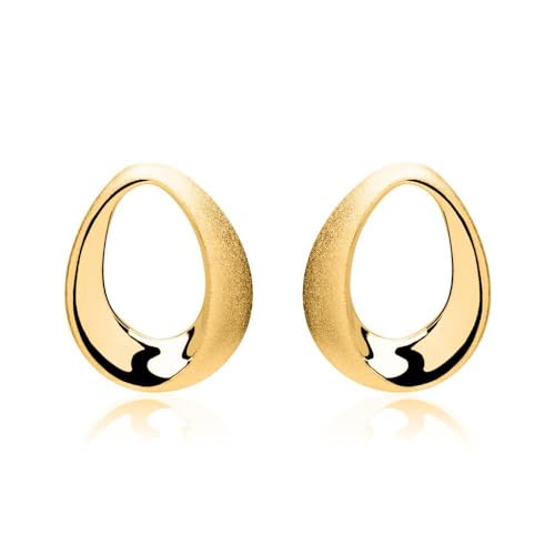 JEWLIX SE0854 Ohrstecker Silber vergoldet oval Damen