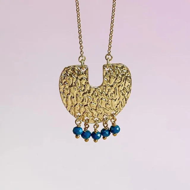 Joy by Corrine Smith Indigo Fransen Halskette Gold Blau