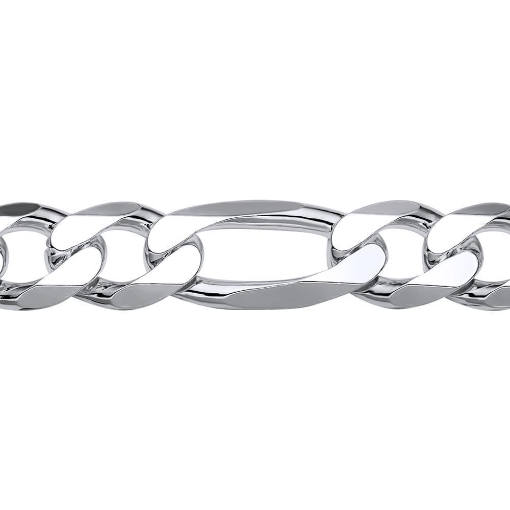 JEWLIX Panzerarmbänder FA0130 Figaroarmband Silber 21 cm 13 mm