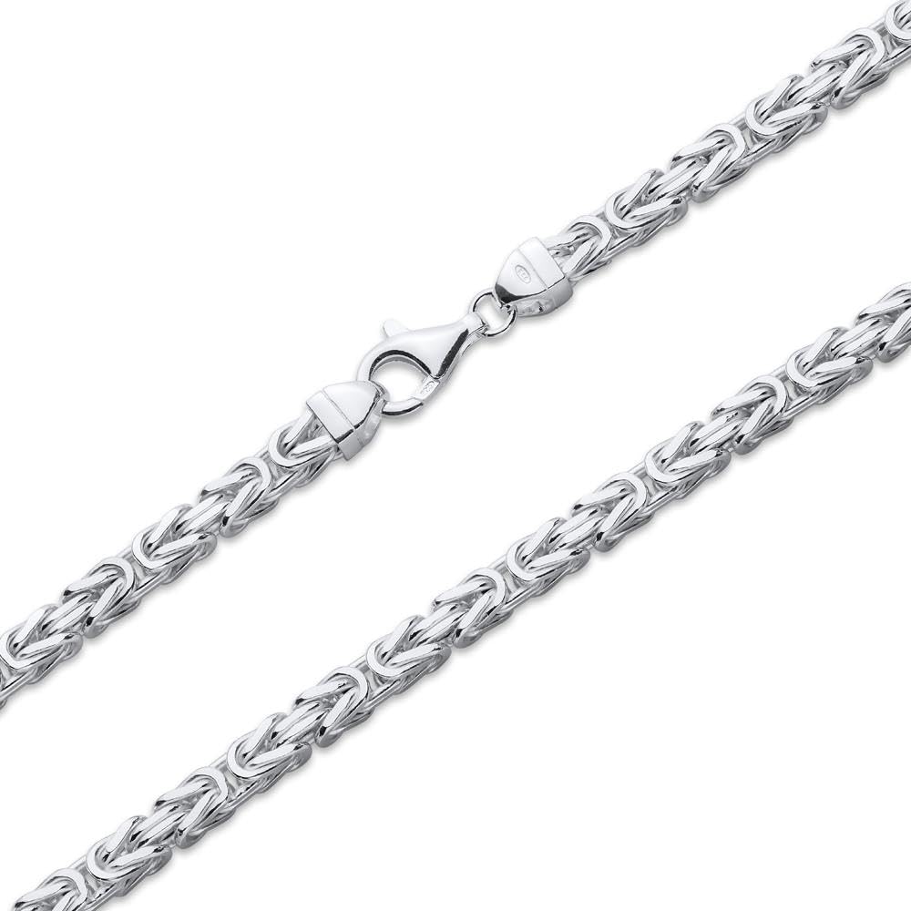 JEWLIX Königskette Herren 925er Silber 5mm Vierkant