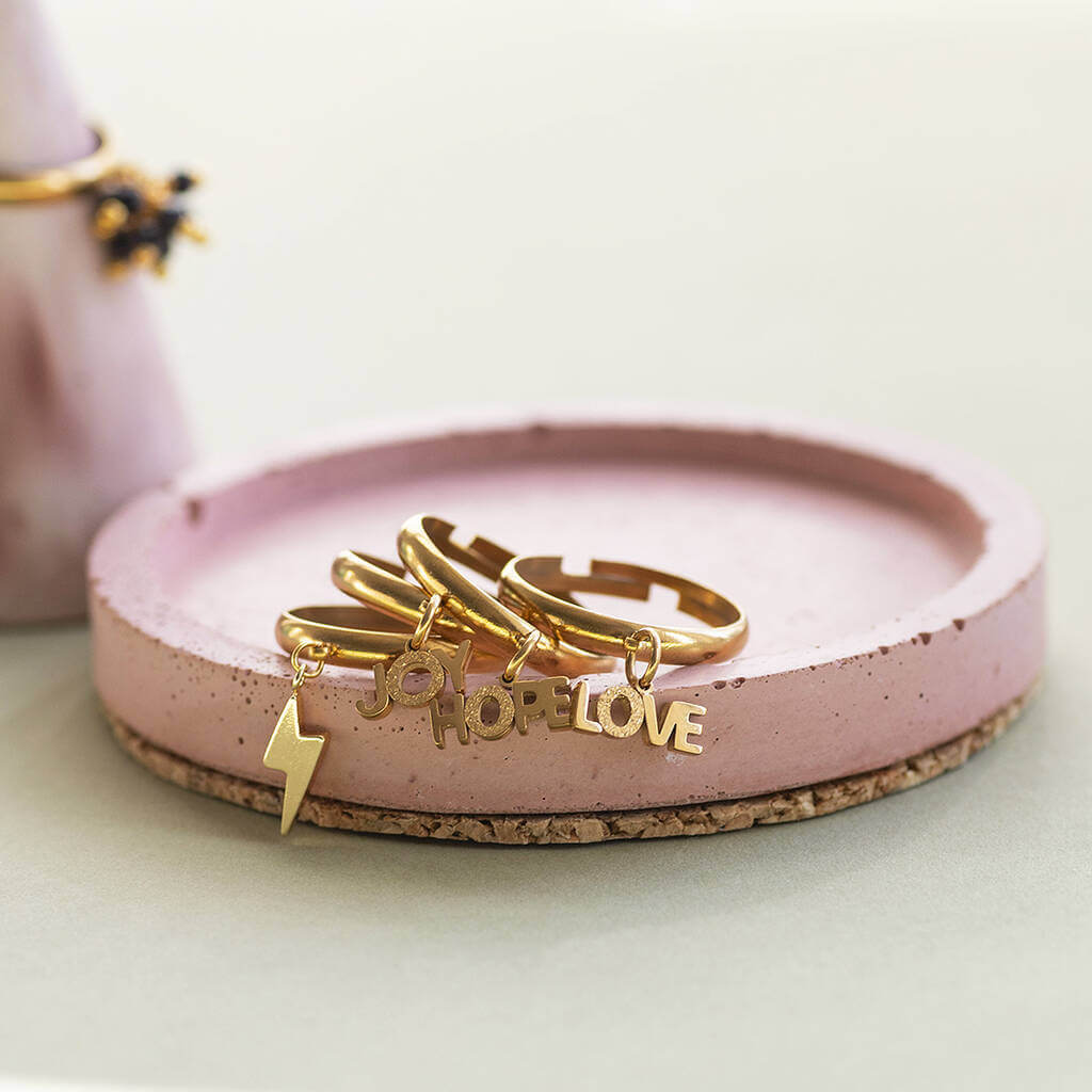 Joy by Corrine Smith Stapelringe Gold Love Hope Joy Power 4er