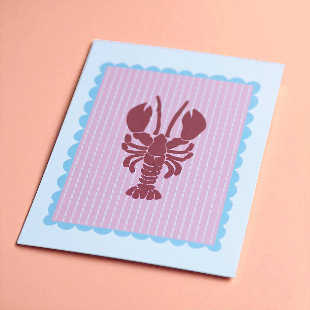 Joy by Corrine Smith Bold Lobster Kunstdruck A5 Küche