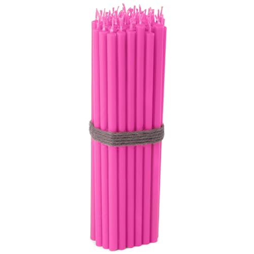 NKlaus CANDLES Stabkerzen Paraffin rosa 16cm 50St