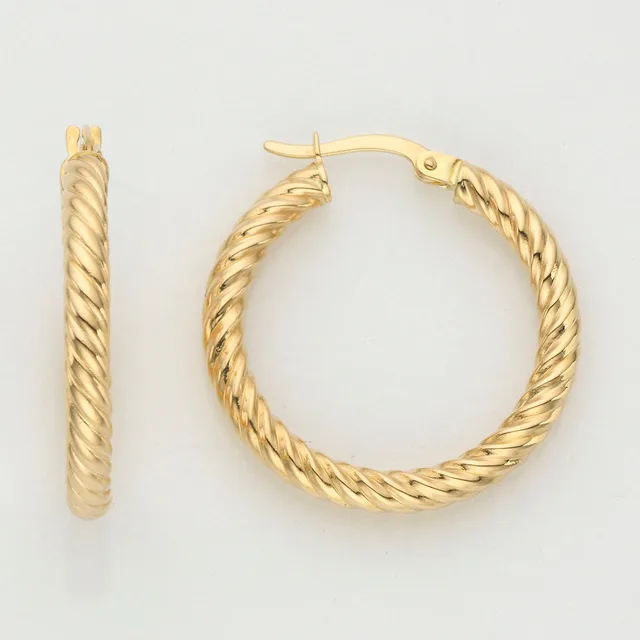 Eugen Rühle Ohrschmuck Bügel-Creolen 3,1x26mm Ohrringe 585 Gelbgold