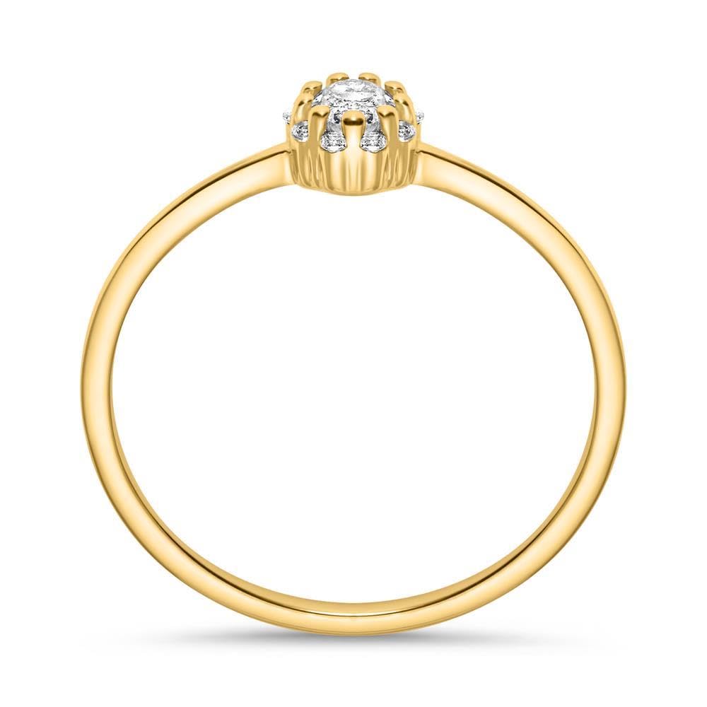JEWLIX DR0526-G Ring Gold 585 Weißtopas 0,19ct Damen