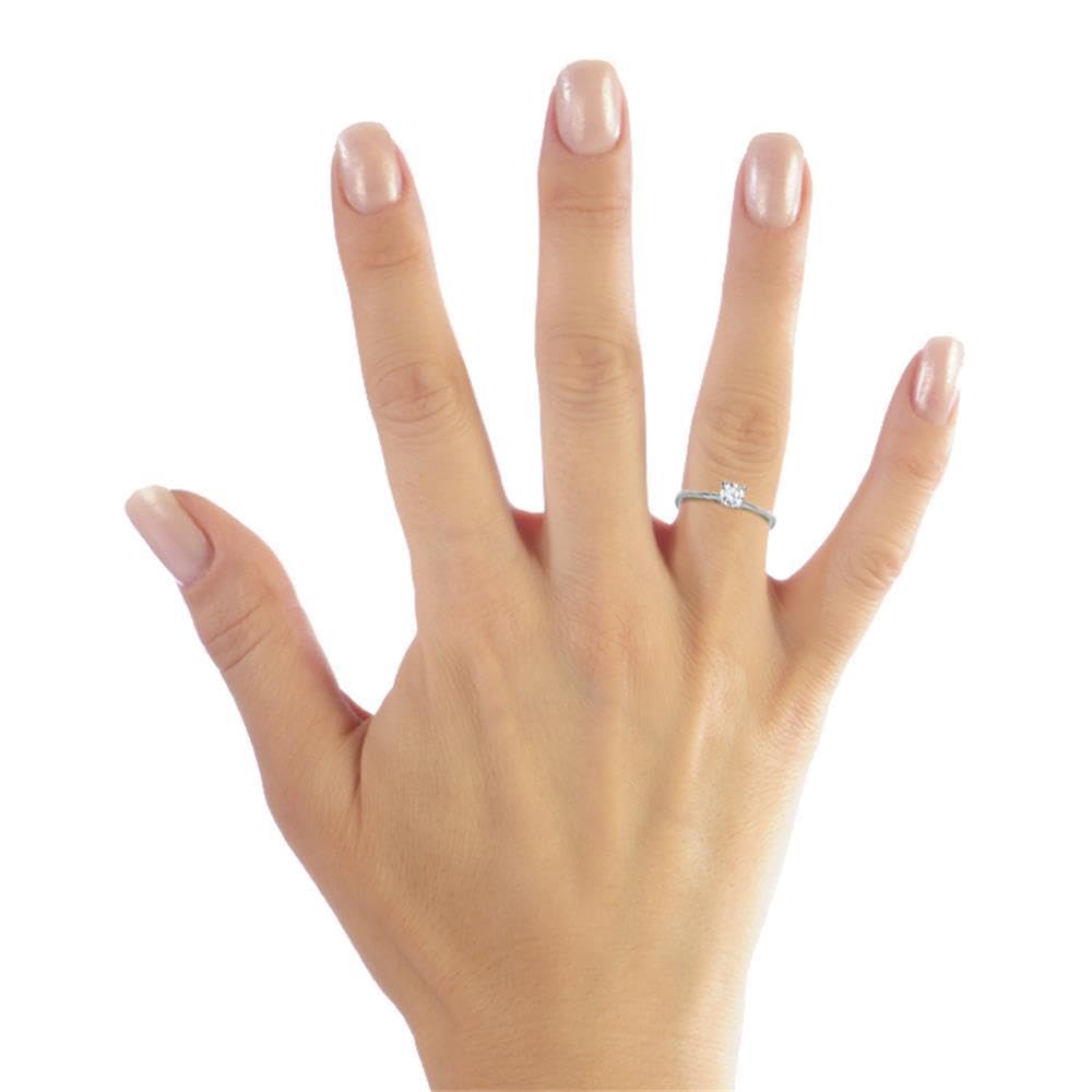 JEWLIX VR0011 Verlobungsring 925 Silber Zirkonia 4 mm