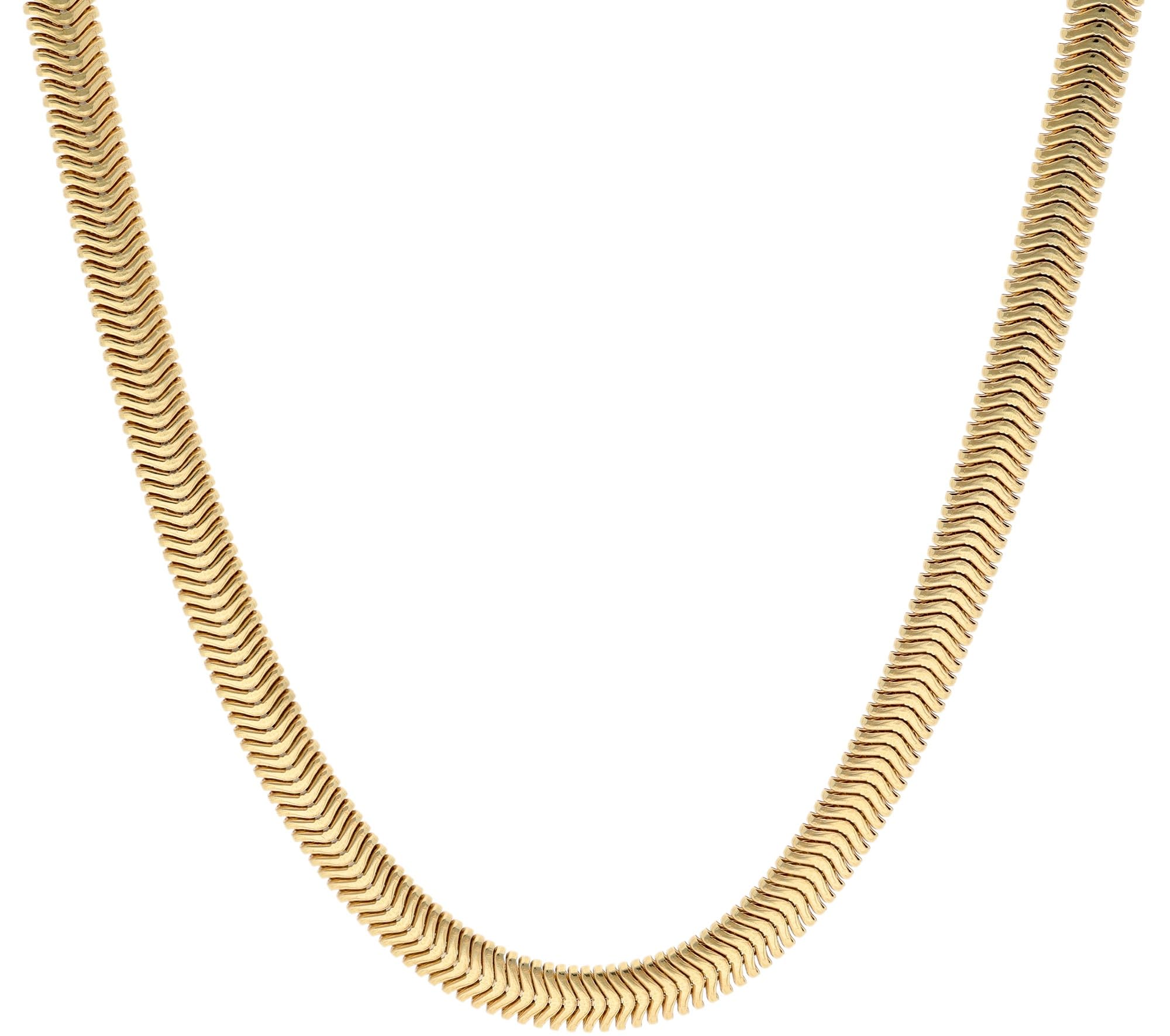 trendor Schlangenkette 40 cm 4,2 mm Silber vergoldet