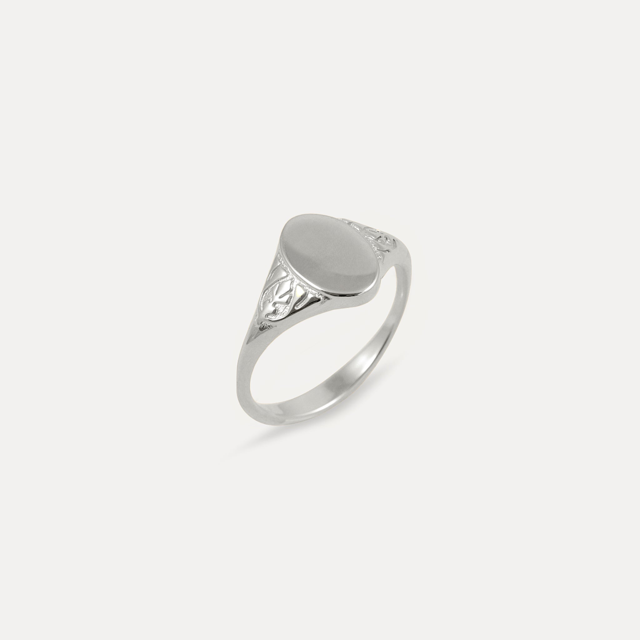 Stilnest Victorian Ring 925 Silber Gr.52 Initial gravierbar