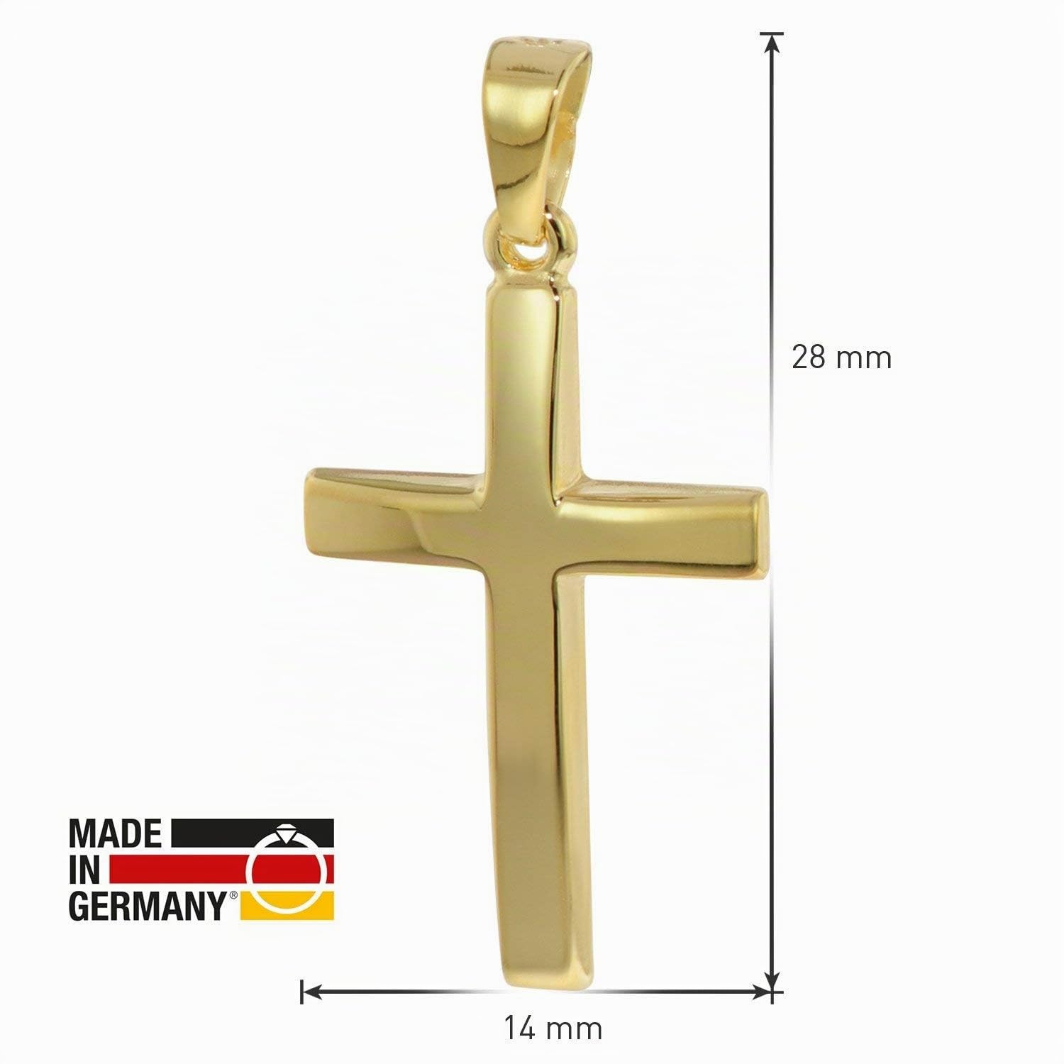 trendor Kreuz 35796 Halskette Gold 333 mit Kette 42 cm