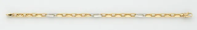 Eugen Rühle Fantasieketten Fantasiekette 4,5mm Halskette 45cm 585 Weißgold