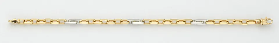 Eugen Rühle Fantasieketten Fantasiekette 4,5mm Halskette 45cm 585 Weißgold