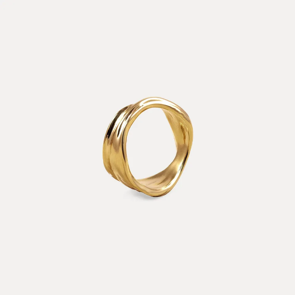 Stilnest Eden Paprika Ring Gold Vermeil Gr. 52