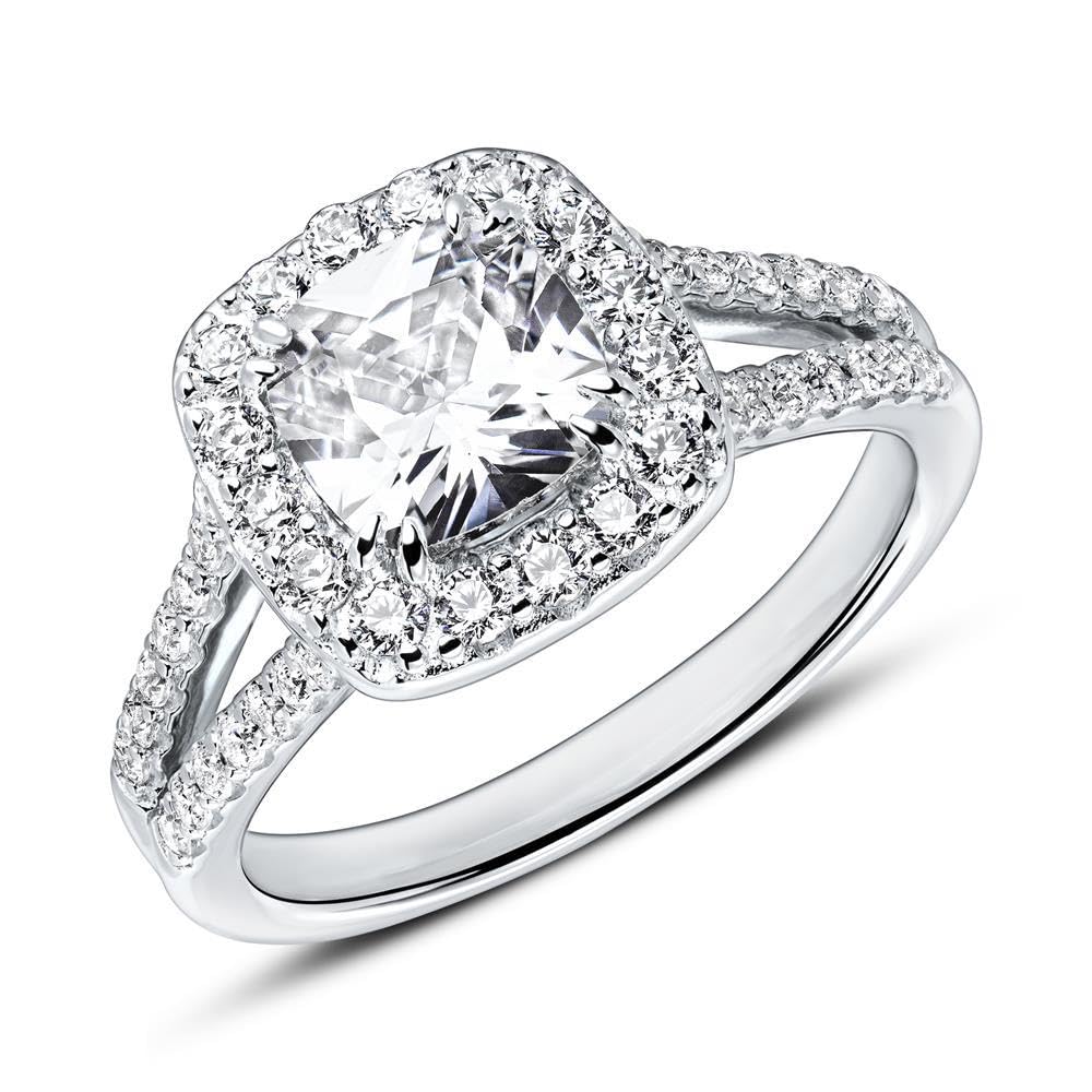 JEWLIX Verlobungsring 925 Silber Zirkonia 60mm