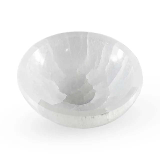 NKlaus Selenit-Schale Heilstein Schmuckschale 9,5cm