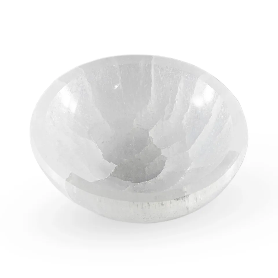 NKlaus Selenit-Schale Heilstein Schmuckschale 9,5cm