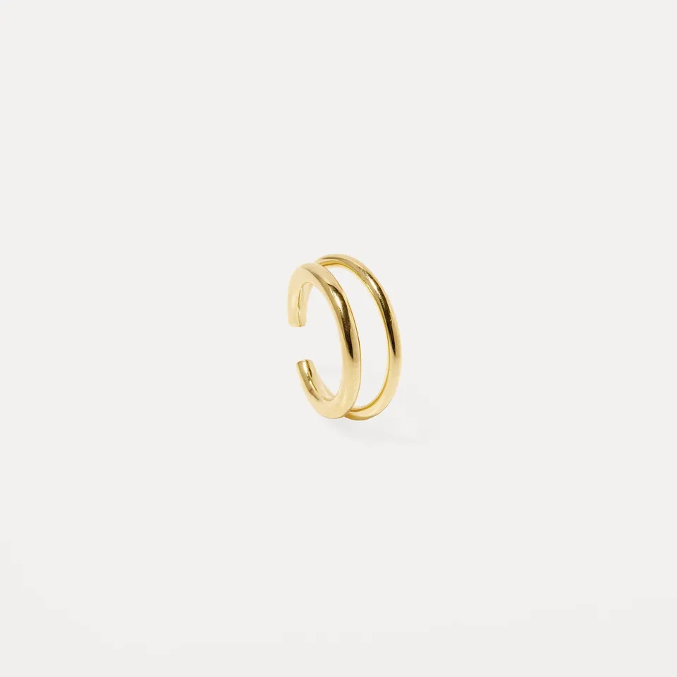 Stilnest Duo Ear Cuff 585 Gold 14k Massivgold