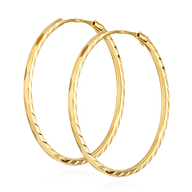 NKlaus Paar Creolen 333 Gelbgold Ohrringe 1,1 mm Gelbgold