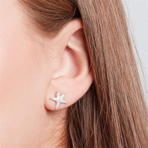 JEWLIX Ohrstecker Seestern Silber Zirkonia SE0611