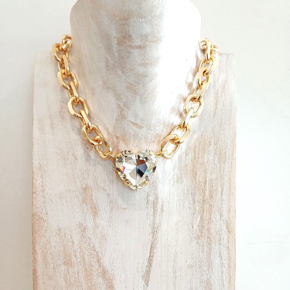 Alevá Bijoux Corazon Choker Halskette Gold 41 cm