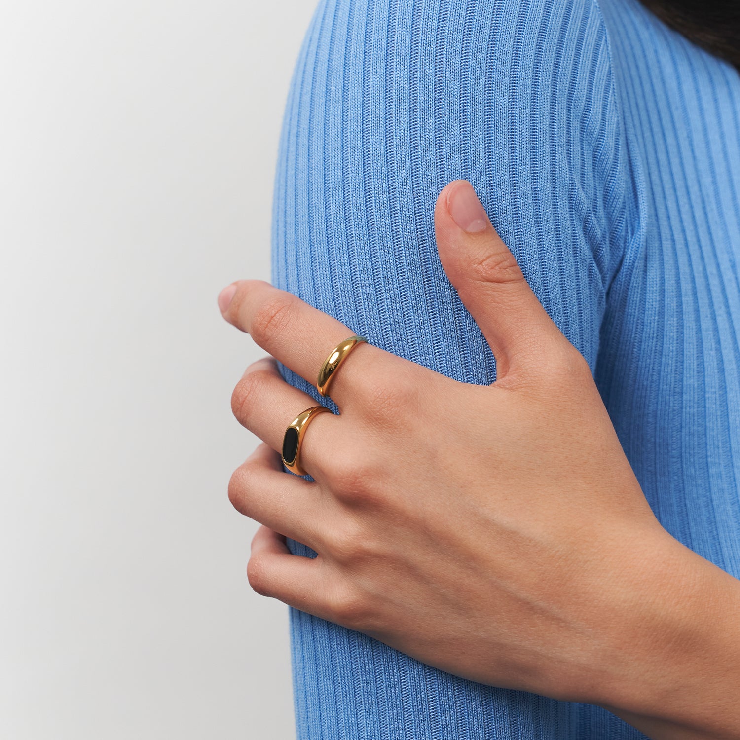 Stilnest Bombé Bold Ring 585 Gold Größe 52 Stapelbar