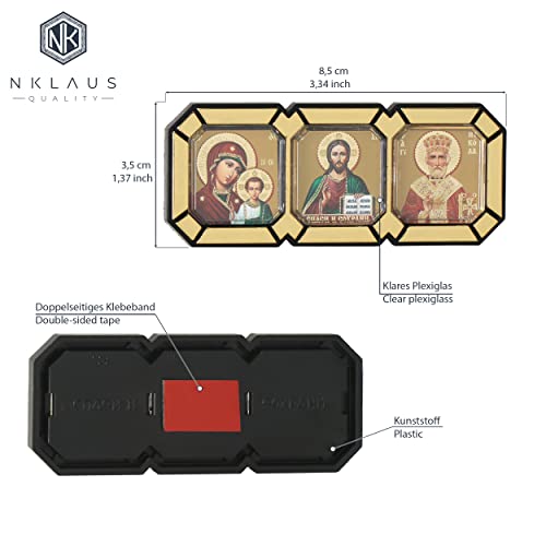 NKlaus RELIGIOUS ICONS Auto-Triptychon Kasan 8,5 cm