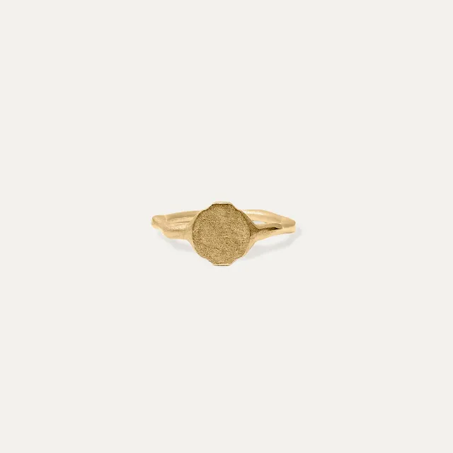 Stilnest Fluid Siegelring Matt 585 Gold Ring 14k Gr.52