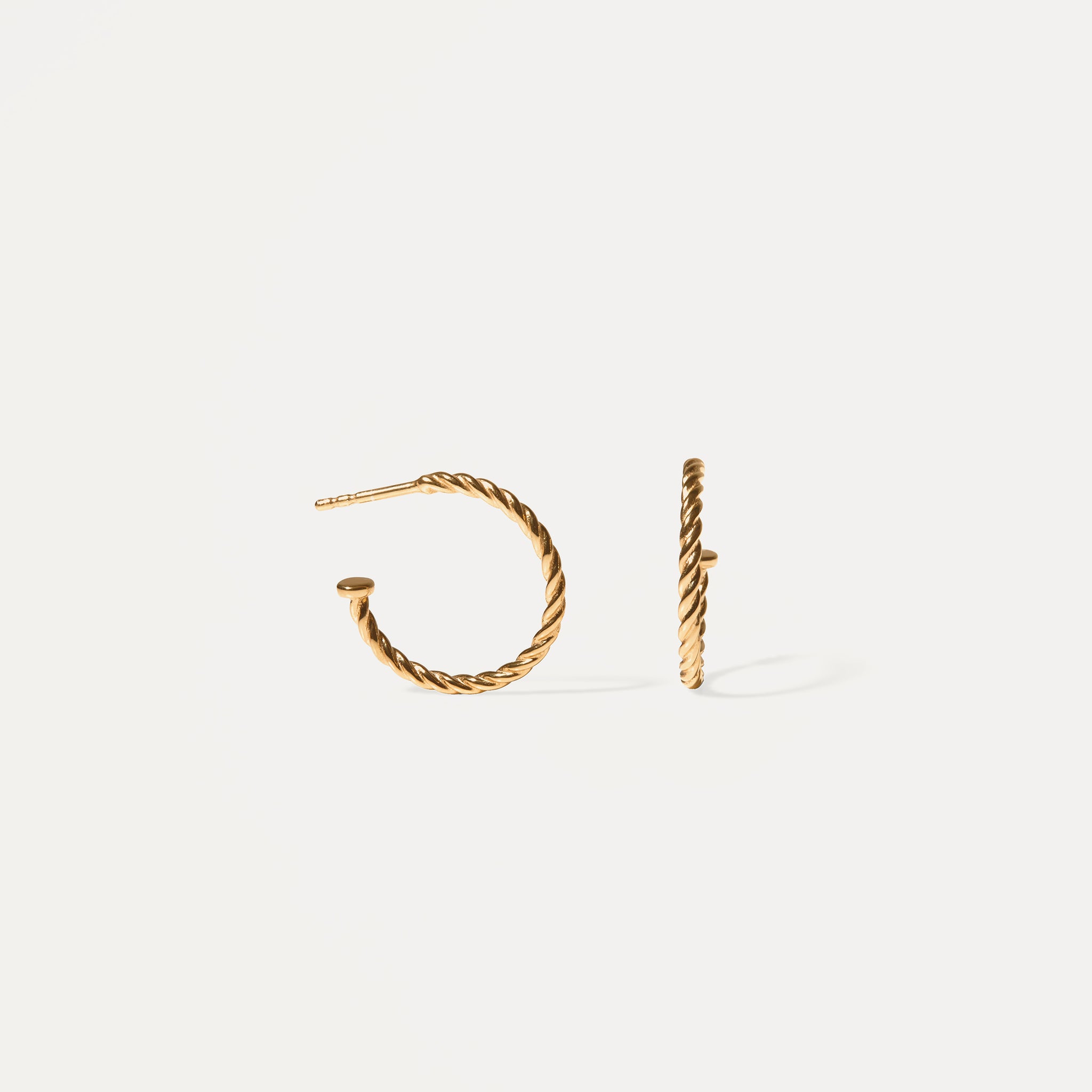 Stilnest Dune Creolen Ohrringe 19,9mm Gold Vermeil Twist