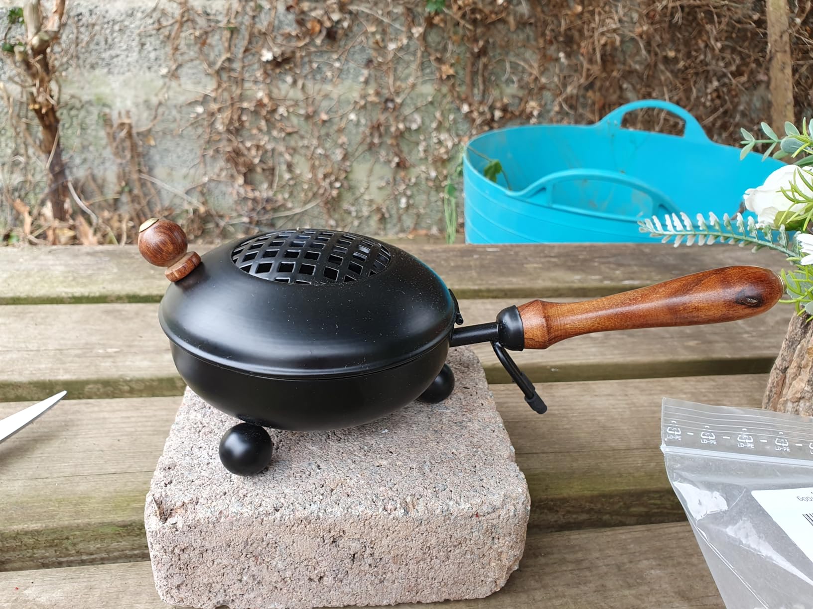 NKlaus HOME SCENTS Räucherpfanne Metall 11 cm schwarz