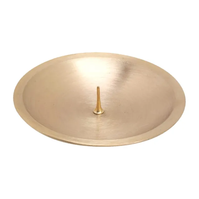 NKlaus Candle Holder Kerzenteller Messing 8 cm Gold matt