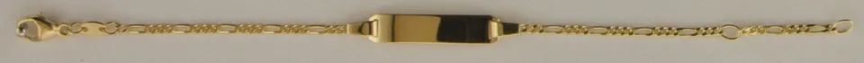 Eugen Rühle Armbänder ID-Band Figaropanzerkette 333 Gelbgold