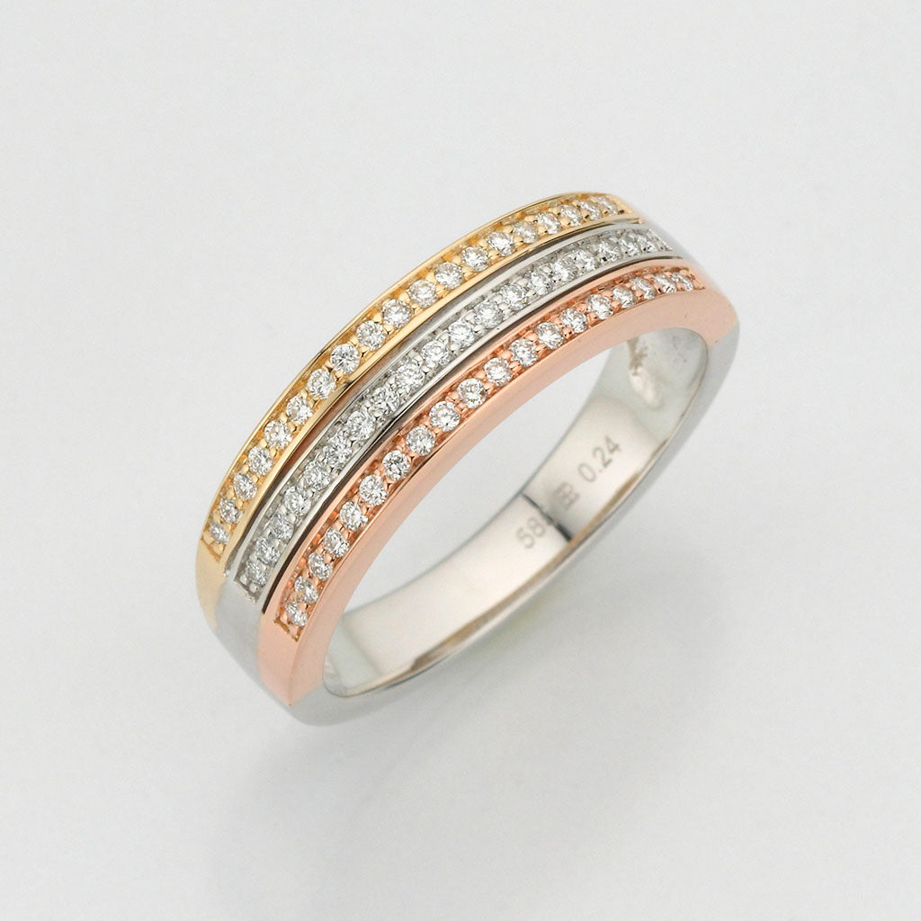 Eugen Rühle Ringe 88.7887 Ring 0,24ct 585 Gold 3-rhg.